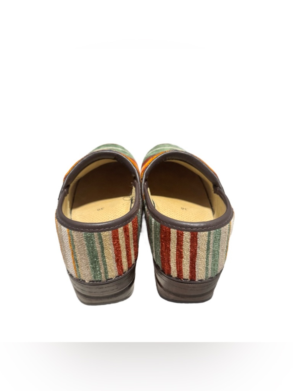Dansko Vegan Professional Clogs Women's 38 Casual Striped Artisan Weave Comfort - Picture 3 of 5
